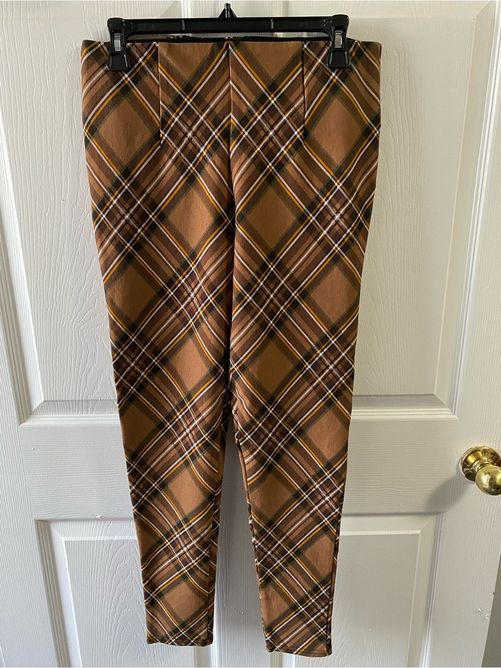 Investments Plaid Brown and Gold Women’s Dress Pants